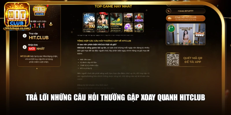 Hitclub 12 Trả lời những câu hỏi thường gặp xoay quanh Hitclub